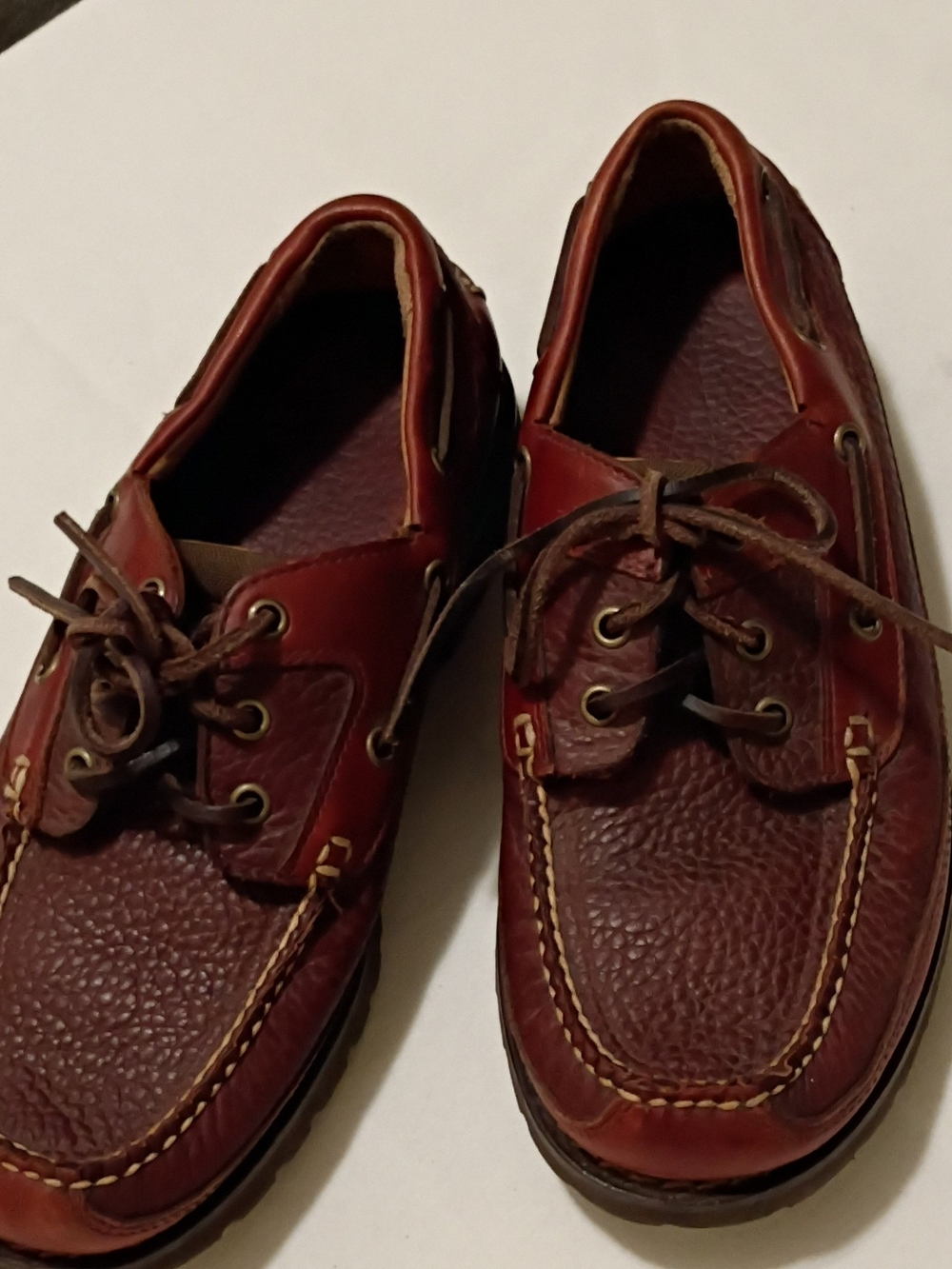 Men's Classic Moc Toe Boat Shoes in Deep Brown Leather